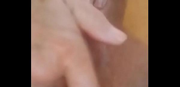  My shaved pussy (masturbation after work)